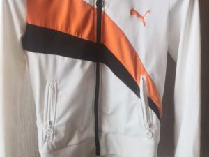 White and Orange Puma Jacket