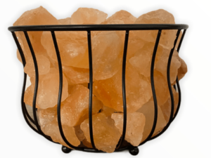 WROUGHT IRON BOWL SALT LAMP